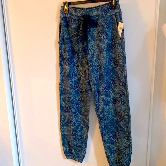 NWT Comfy Anthropologie Floral Print Pull On Joggers Lounge Sweatpants - Picture 8 of 8